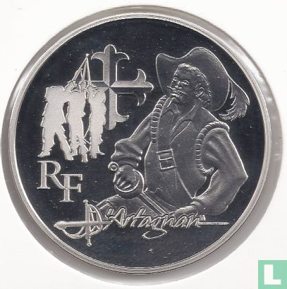France 10 euro 2012 (PROOF) "Heroes of the French literature - D'Artagnan" - Image 2