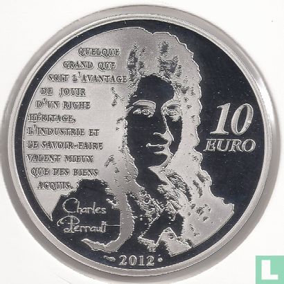 Frankrijk 10 euro 2012 (PROOF) "Heroes of the French literature - Puss in Boots" - Afbeelding 1