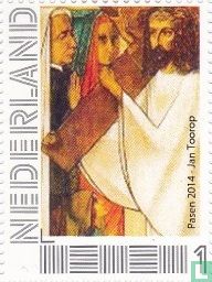 Jesus nimmt das Kreuz auf seine Schultern-Detail Kruisweg Statie Jan Toorop