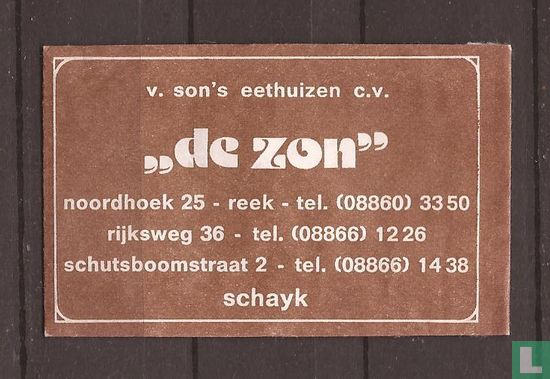 v. Son's Eethuizen C.V. "De Zon" - Image 1