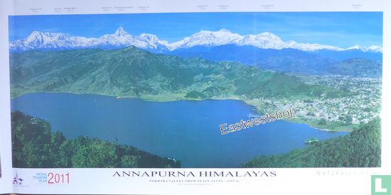 Nepal Annapurna Himalaya from Pokhara . Toerisme Poster 