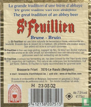 St. Feuillien Brune-Bruin 75cl - Image 2