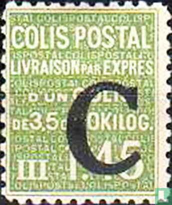 Colis postal, avec surcharge