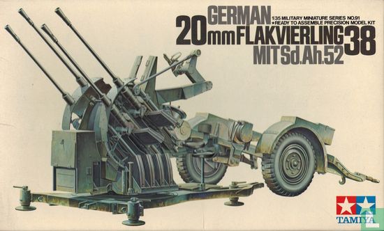 German 20 mm Flakvierling 38 mit SD. Ah. 52 - Image 1