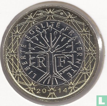 Frankrijk 1 euro 2014 - Afbeelding 1