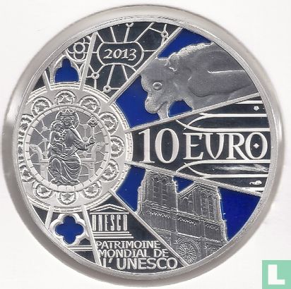 Frankrijk 10 euro 2013 (PROOF) "850th anniversary Notre-Dame de Paris cathedral" - Afbeelding 1