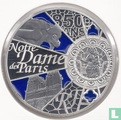 Frankrijk 10 euro 2013 (PROOF) "850th anniversary Notre-Dame de Paris cathedral" - Afbeelding 2