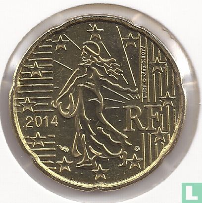 Frankrijk 20 cent 2014 - Afbeelding 1