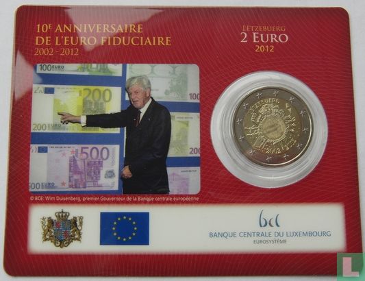 Luxemburg 2 euro 2012 (coincard) "10 years of euro cash" - Afbeelding 1