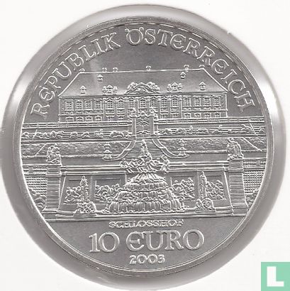Oostenrijk 10 euro 2003 (special UNC) "Schloss Hof Castle" - Afbeelding 1
