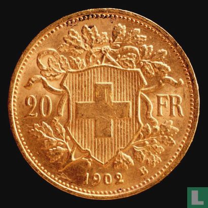 Zwitserland 20 francs 1902 - Afbeelding 1