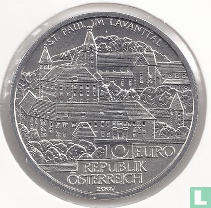 Oostenrijk 10 euro 2007 (special UNC) "St. Paul Abbey in the Lavant Valley" - Afbeelding 1