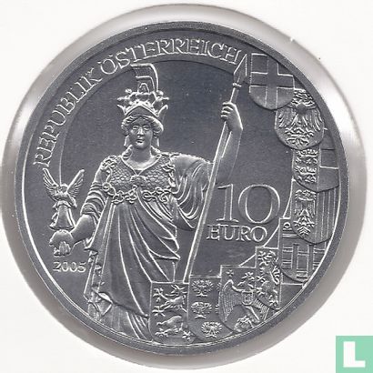 Oostenrijk 10 euro 2005 (special UNC) "60th anniversary of the Second Republic" - Afbeelding 1