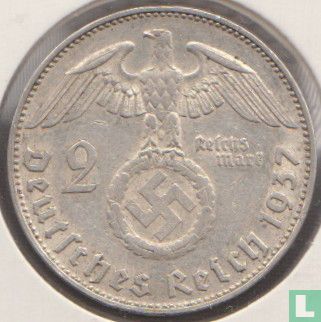Duitse Rijk 2 reichsmark 1937 (J) - Afbeelding 1