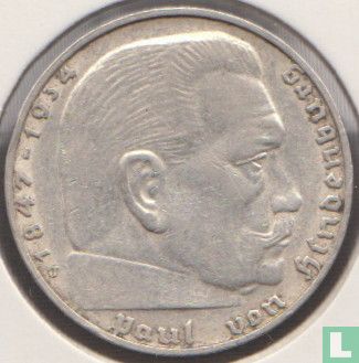 Duitse Rijk 2 reichsmark 1937 (J) - Afbeelding 2