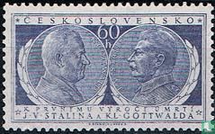 J. Stalin en K. Gottwald