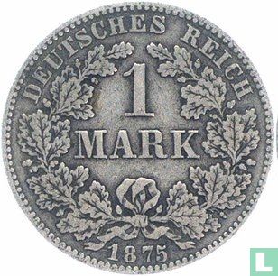 Empire allemand 1 mark 1875 (H) - Image 1