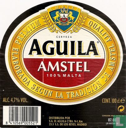Aguila Amstel 100cl - Image 1