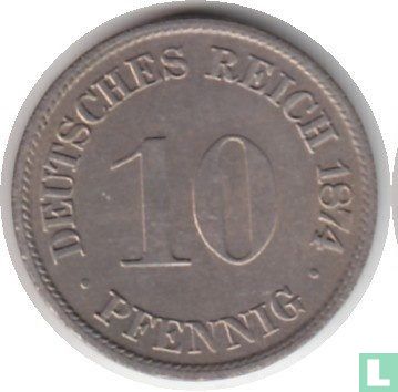 Duitse Rijk 10 pfennig 1874 (F) - Afbeelding 1