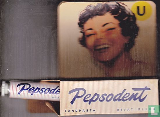 Pepsodent vijftiger jaren verpakking met folder - Bild 1
