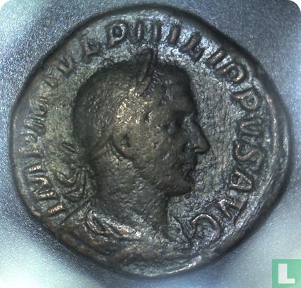 L'Empire romain, AE Sestertius, 244-249 AD, Philip I, Rome, 244-245 AD - Image 1