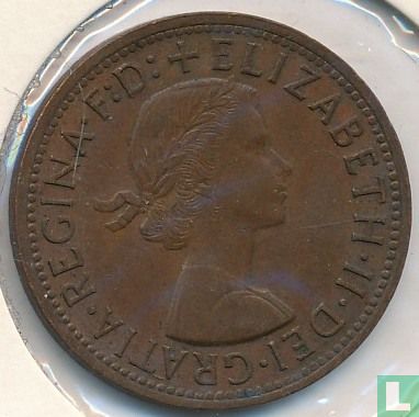 Australië 1 penny 1956 (Met punt) - Afbeelding 2