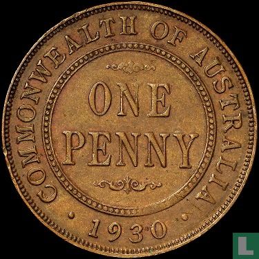 Australia 1 penny 1930 (Indian reverse) - Image 1
