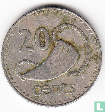 Fiji 20 cents 1974 - Image 2
