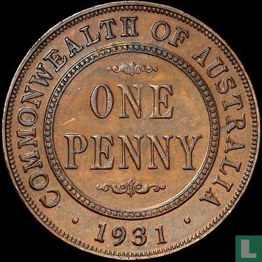 Australien 1 Penny 1931 (Indiasche Rückseite, 1 in Jahreszahl niedriger) - Bild 1