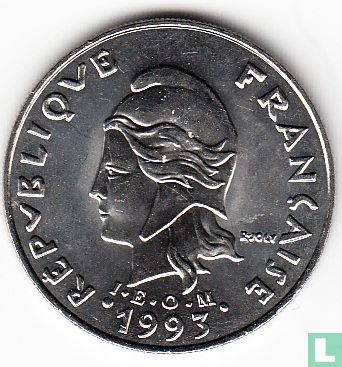 Polynésie française 20 francs 1993 - Image 1