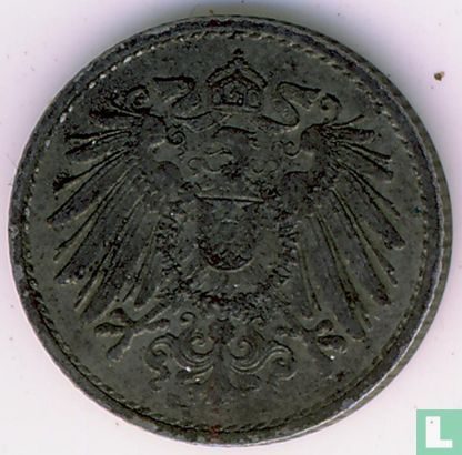German Empire 5 pfennig 1915 (E - zinced iron) - Image 2