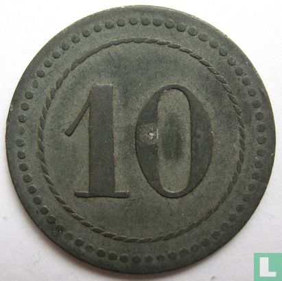 Güstrow Kriegsgefangenen-lagergeld 10 pfennig 1916 IX.A.K. - Afbeelding 2