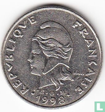 Polynésie française 20 francs 1998 - Image 1