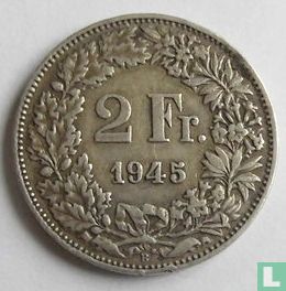 Zwitserland 2 francs 1945 - Afbeelding 1
