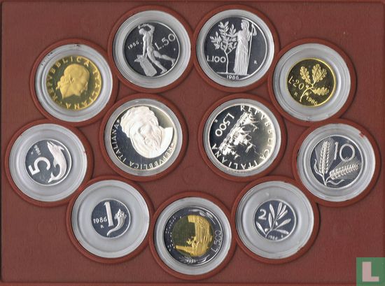 Italy mint set 1986 (PROOF) - Image 2