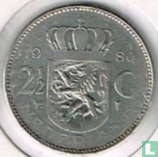 Nederland 2½ gulden 1980 (misslag) - Afbeelding 1
