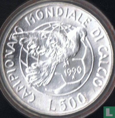 Italy 500 lire 1990 "Football World Cup in Italy" - Image 1