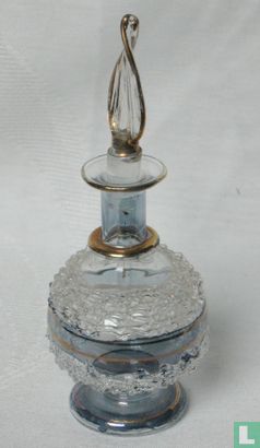 Egypte decorative bottle white with glass stopper