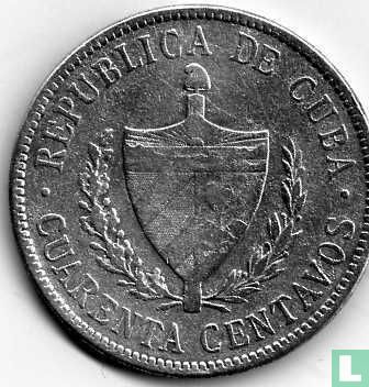 Cuba 40 centavos 1915 (type 3) - Image 2