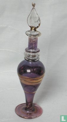 Egypte decorative purple bottle with glass stopper