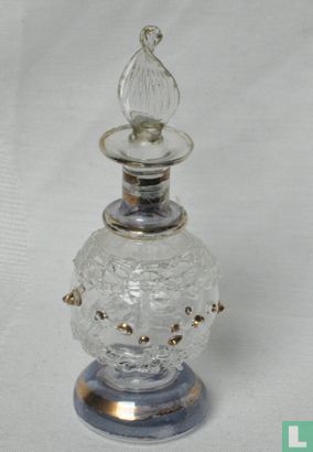 Egypte decorative white bottle with glass stopper