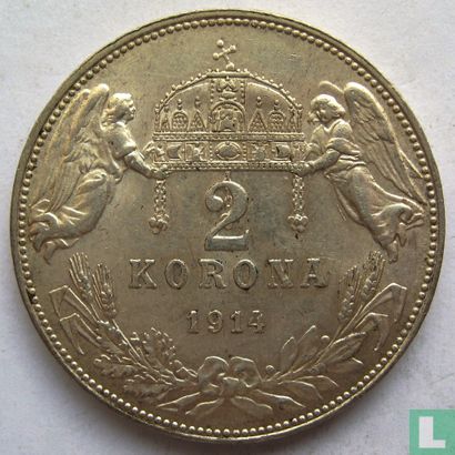 Hongarije 2 korona 1914 - Afbeelding 1