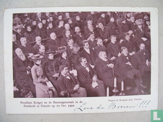 President Krüger en de Boerengeneraals in de Domkerk te Utrecht op 10 Oct. 1902 - Afbeelding 1