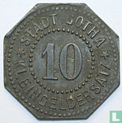 Gotha 10 pfennig (zinc) - Image 1