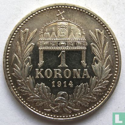 Hongarije 1 korona 1914 - Afbeelding 1