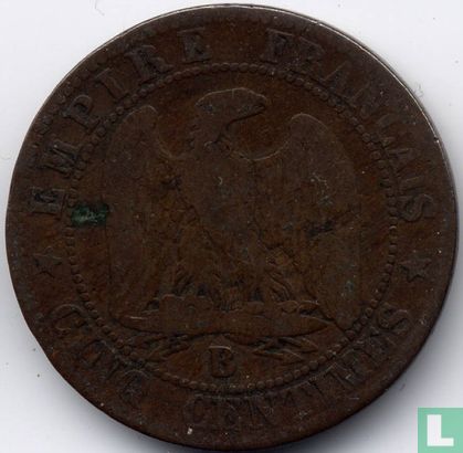 France 5 centimes 1853 (B) - Image 2