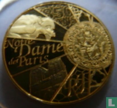 Frankrijk 5 euro 2013 (PROOF) "850th anniversary Notre-Dame de Paris cathedral" - Afbeelding 2
