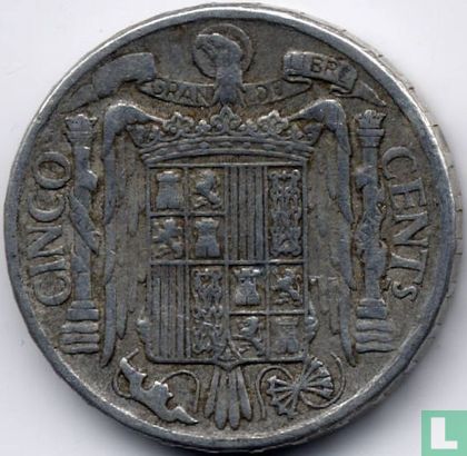 Spain 5 centimos 1940 - Image 2