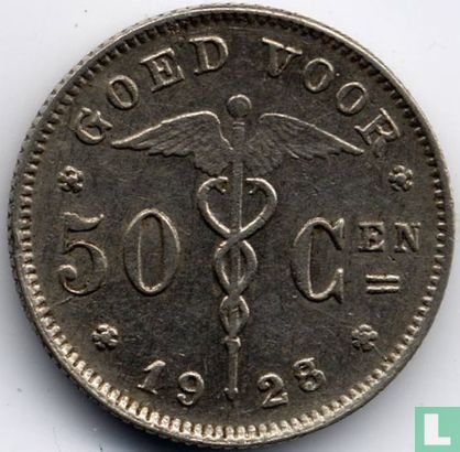 Belgique 50 centimes 1928/3 (NLD) - Image 1