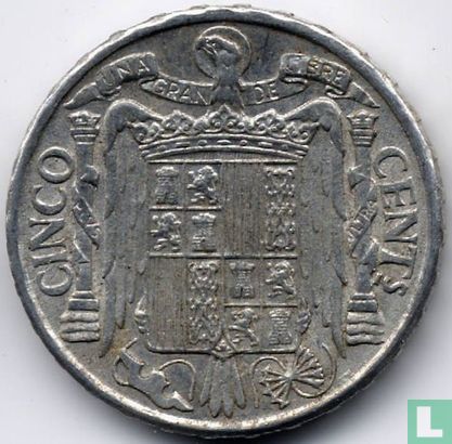 Spain 5 centimos 1941 - Image 2